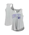 Profile Women's Heather Gray Penn State Nittany Lions Arch Logo Racerback Scoop Neck Tank Top In Heather Gray