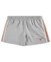 Profile Heathered Gray Texas Longhorns Plus Size 2-stripes Shorts In Heathered Gray