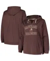 Profile Women's Plus Size Brown Cleveland Browns Kennedy Pullover Hoodie In Brown