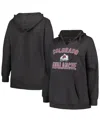Profile Women's  Heather Charcoal Colorado Avalanche Plus Size Arch Over Logo Pullover Hoodie In Heather Charcoal