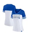 Profile Royal Kentucky Wildcats Plus Size Split Body T-shirt In White,royal