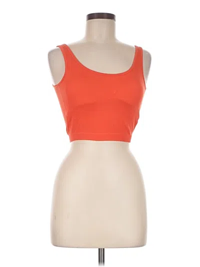 Pre-owned Pro-fit Tank Top Orange Strapless Neckline Tops