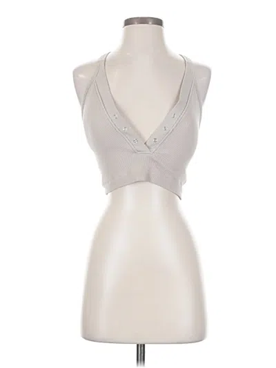 Pre-owned Pro-fit Tank Top Silver Plunge Neckline Tops