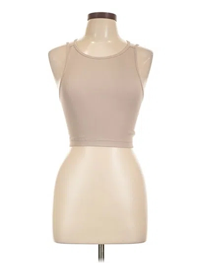 Pre-owned Pro-fit Tank Top Tan Halter Neckline Tops In Brown