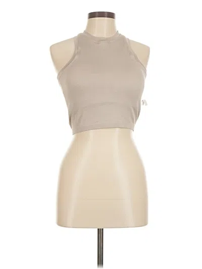 Pre-owned Pro-fit Tank Top Tan Halter Neckline Tops In Brown