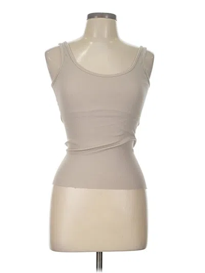 Pre-owned Pro-fit Tank Top Tan Strapless Neckline Tops In Brown