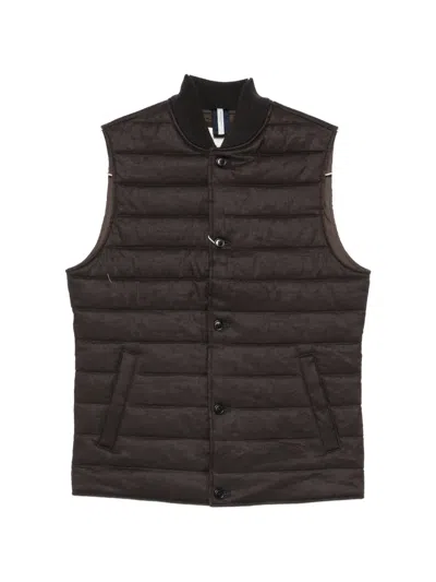 Profuomo Quilted Gilet In Gray
