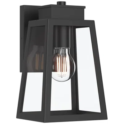 Progress Lighting 1-light Matte Black Hedry Small Outdoor Wall Lantern