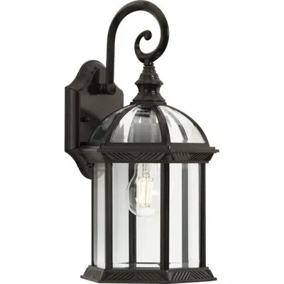 Progress Lighting 1-light Traditional Clear Glass Outdoor Wall Lantern In Antique Bronze