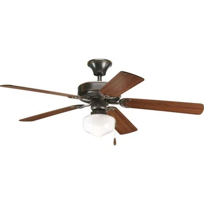 Progress Lighting 1-light Universal Ceiling Fan Schoolhouse Light Kit In Antique Bronze
