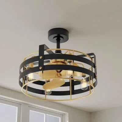 Progress Lighting 24-in Three-blade Modern Ceiling Fan In Brushed Brass