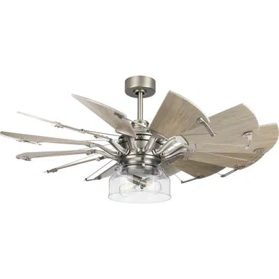 Progress Lighting 2-light Ceiling Fan Light Kit In Antique Nickel