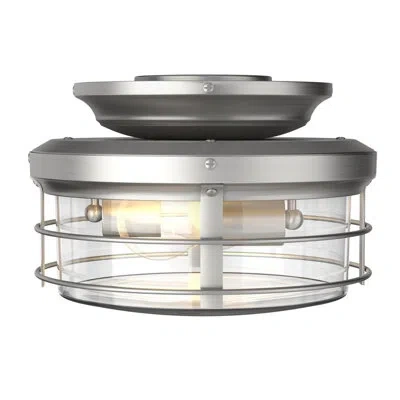 Progress Lighting 2-light Ceiling Fan Light Kit In Antique Nickel
