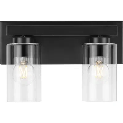 Progress Lighting 2-light Modern Vanity Light In Black