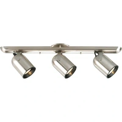 Progress Lighting 3-light Track Kit In Brushed Nickel