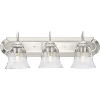 Progress Lighting 3-light Transitional Vanity Light In Silver