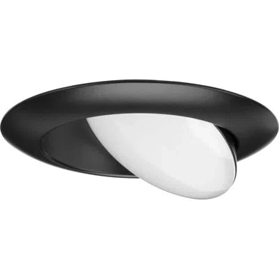 Progress Lighting 4-inch Adjustable Eyeball 5-cct Recessed Trim In Black