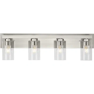 Progress Lighting 4-light Modern Vanity Light In Silver