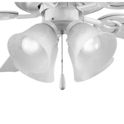 Progress Lighting 4-light Universal Ceiling Fan Branched Light Kit In White