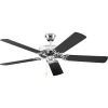 Progress Lighting 52" Air Pro 5 - Blade Standard Ceiling Fan With Pull Chain In Chrome