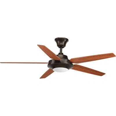 Progress Lighting 54'' - Blade Led Standard Ceiling Fan With Remote Control And Light Kit Included In Antique Bronze,cherry