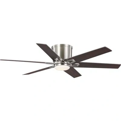 Progress Lighting 54'' Ceiling Fan With Led Lights In Brushed Nickel
