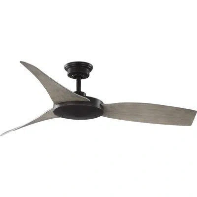 Progress Lighting 54" Spicer 3 - Blade Standard Ceiling Fan With Remote Control In Antique Bronze