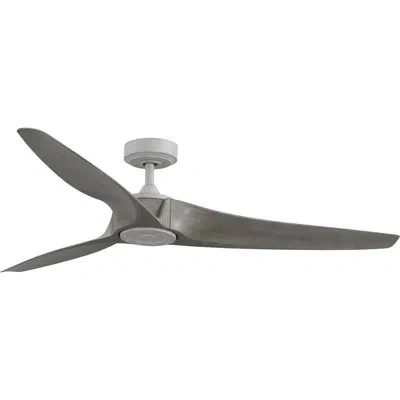 Progress Lighting 60" Manvel 3 - Blade Standard Ceiling Fan With Remote Control In Salt Aged Cypress