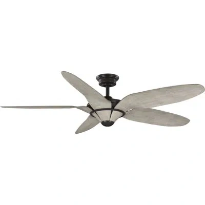 Progress Lighting 60" Mesilla 5 - Blade Standard Ceiling Fan With Remote Control In Antique Bronze