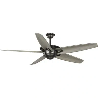 Progress Lighting 68" 5 - Blade Standard Ceiling Fan With Remote Control In Antique Bronze