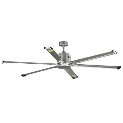 Progress Lighting 72'' 6 - Blade Standard Ceiling Fan With Wall Control In Nickel