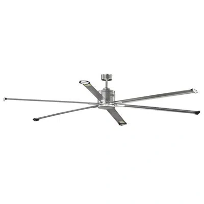 Progress Lighting 96'' 6 - Blade Standard Ceiling Fan With Wall Control In Nickel