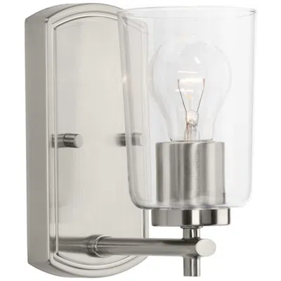Progress Lighting Adley 1-light Clear Glass New Traditional Vanity Light In Gray