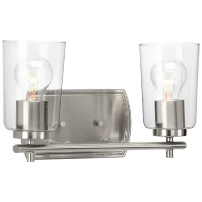 Progress Lighting Adley 2-light Clear Glass New Traditional Vanity Light