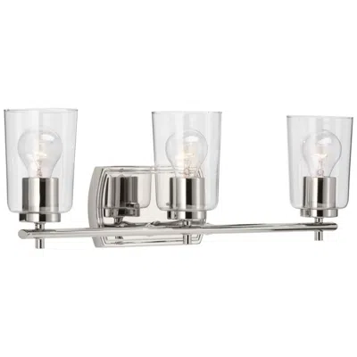 Progress Lighting Adley 3-light Clear Glass New Traditional Vanity Light