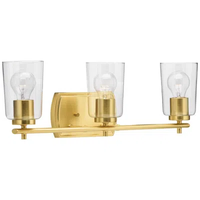 Progress Lighting Adley 3-light Clear Glass New Traditional Vanity Light