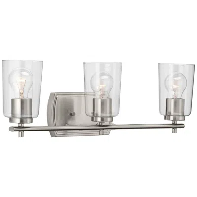 Progress Lighting Adley 3-light Clear Glass New Traditional Vanity Light