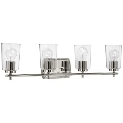 Progress Lighting Adley 4-light Clear Glass New Traditional Vanity Light