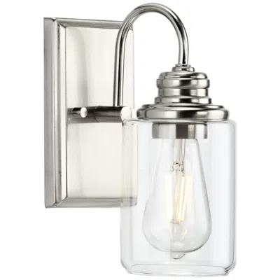 Progress Lighting Aiken 1-light Clear Glass Farmhouse Vanity Wall Light