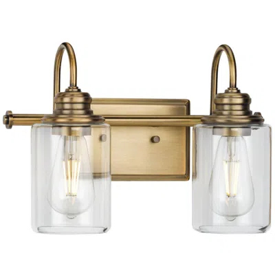 Progress Lighting Aiken 2-light Clear Glass Farmhouse Vanity Wall Light