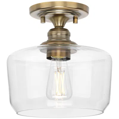 Progress Lighting Aiken Collection One-light Clear Glass Flush Mount Light
