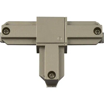 Progress Lighting Alpha Trak Inside-right Polarity "t" Connector In Brushed Nickel