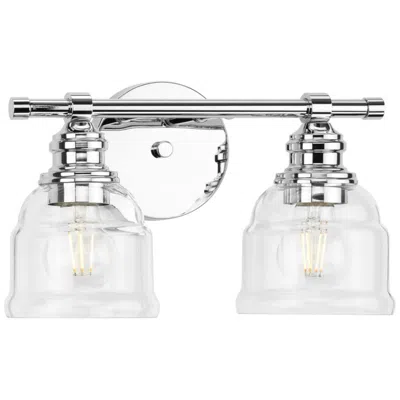 Progress Lighting Ambrose 2-light Farmhouse Clear Glass Vanity Light