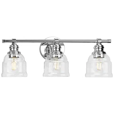 Progress Lighting Ambrose 3-light Farmhouse Clear Glass Vanity Light
