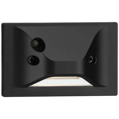 Progress Lighting Antique Bronze Integrated Led Wall Or Step Light With Photocell In Black
