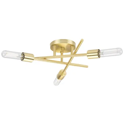 Progress Lighting Astra Collection Three-light 18" Semi-flush Mount Light