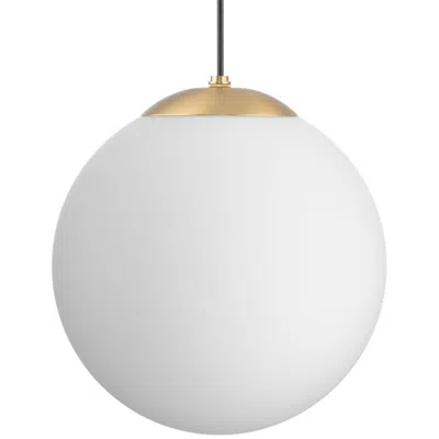 Progress Lighting Atwell Collection Opal Glass Globe Large Hanging Pendant Light