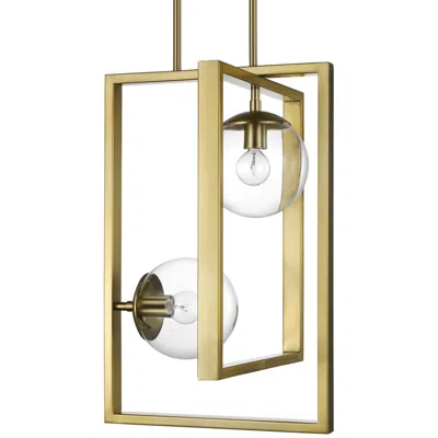 Progress Lighting Atwell Collection Two-light Clear Glass Pendant Light