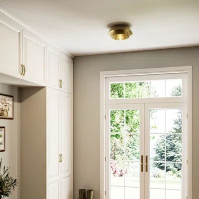 Progress Lighting Avec 12 In. 1-light Brushed Gold Luxe Flush Mount