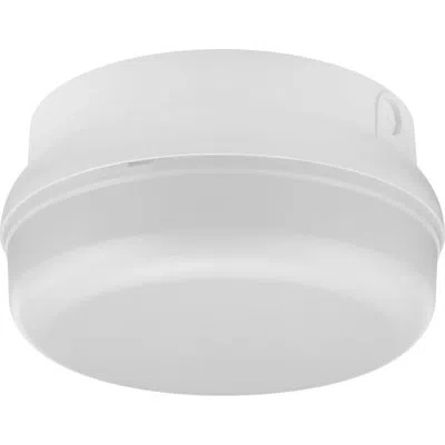 Progress Lighting Black  9-in Round Flush Mount Light In Satin White
